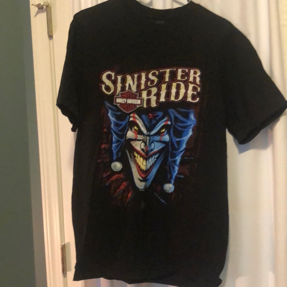 Evil clown Harley Davidson T-shirt vintage